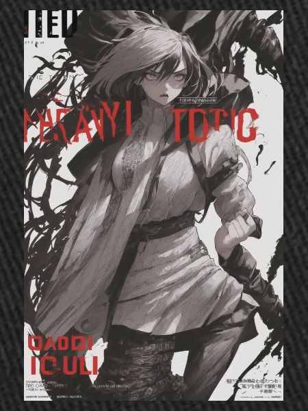 Affiche d’anime cinématographique épique