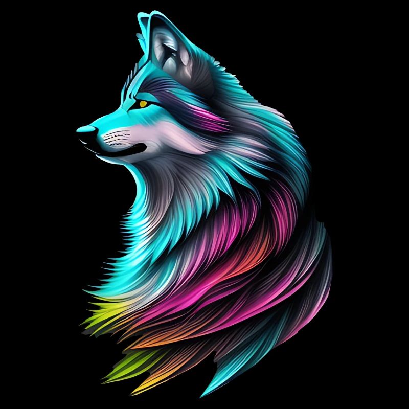 Loup coloré