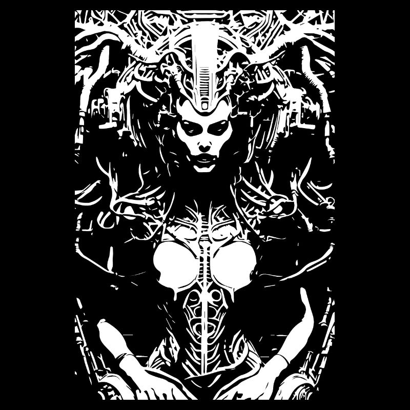 Femme cyborg de science-fiction