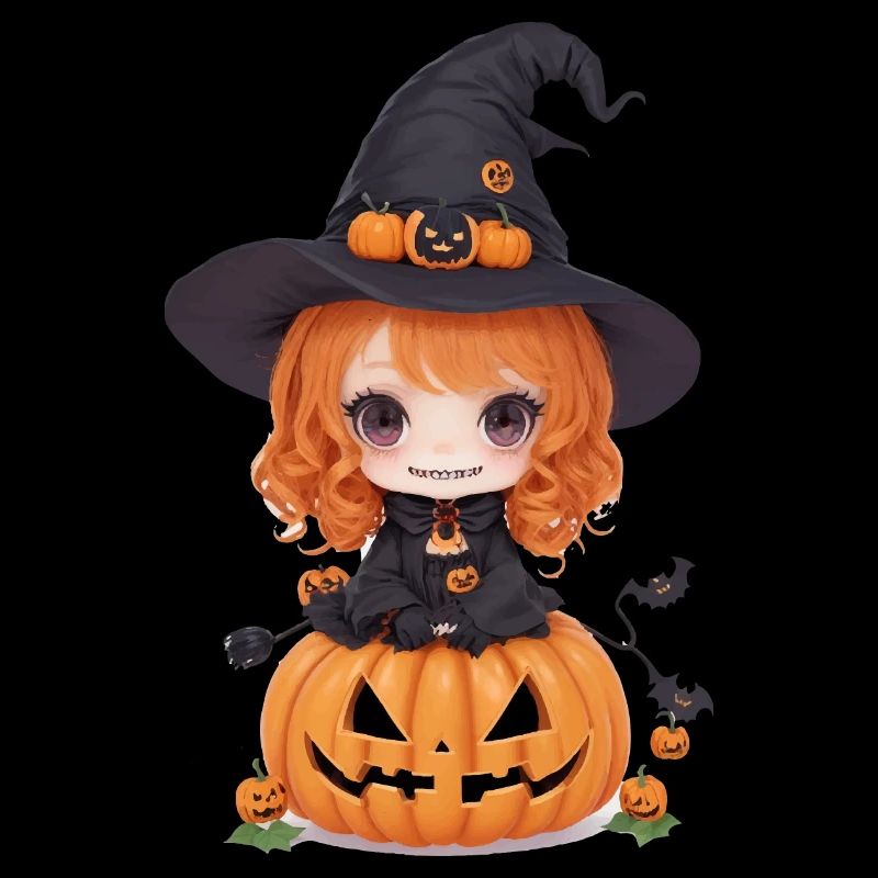 Sorcière à la citrouille Helloween