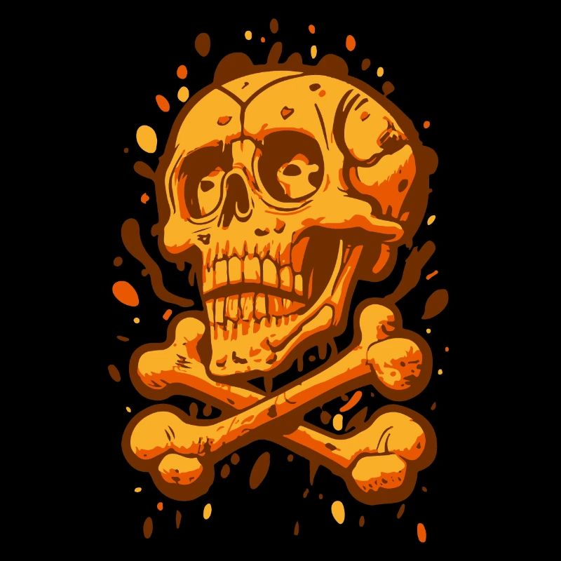 Graffiti Crâne de Pirate