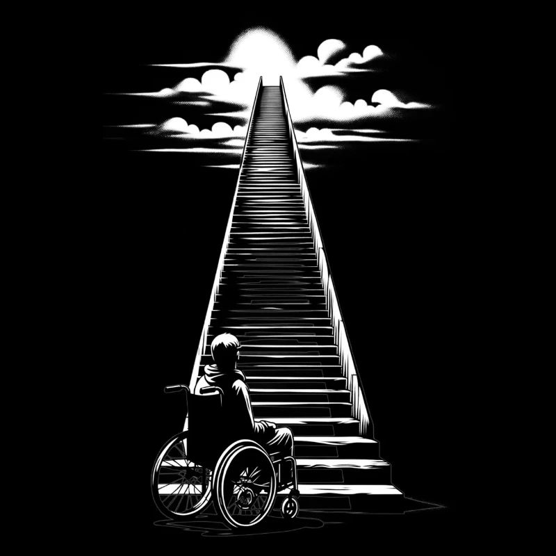 Escaliers vers le ciel | Encore une fois, pas de rampe