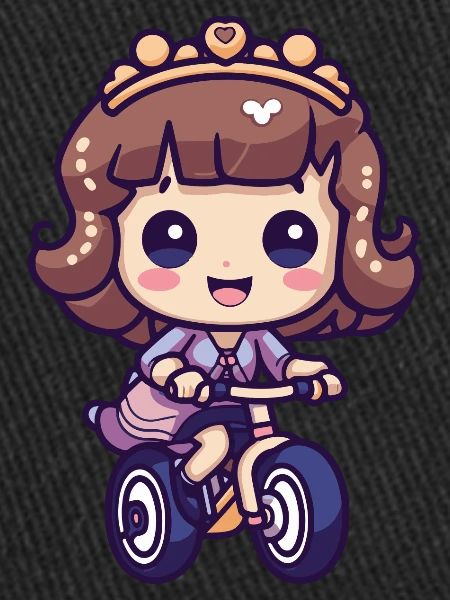 Fille De Bicyclette Mignonne