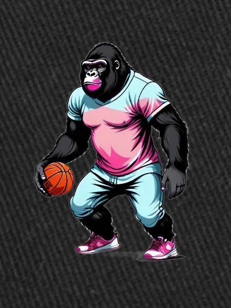 Gorille joue au Basket