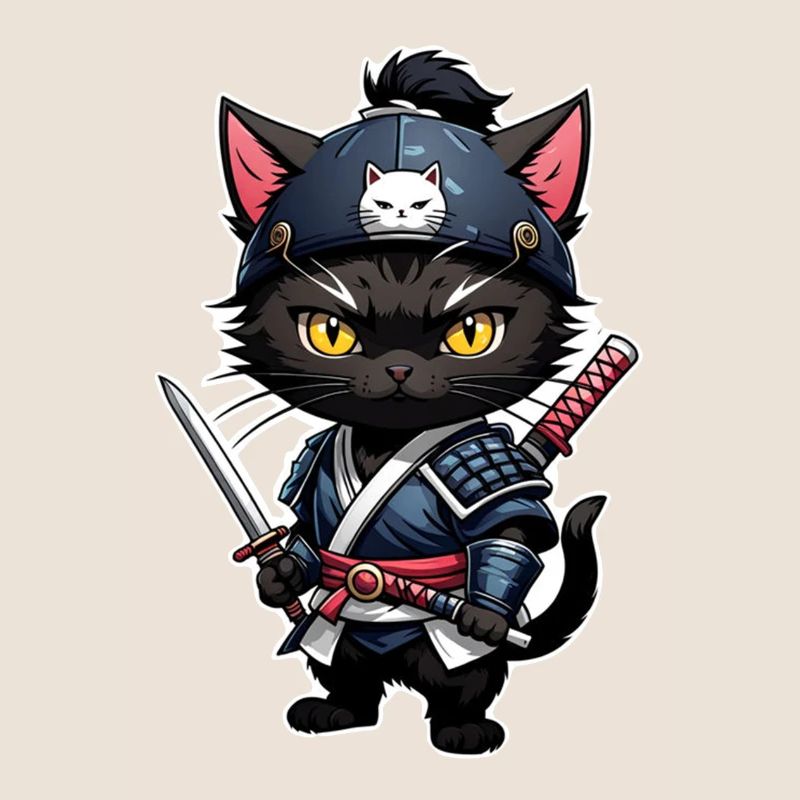 Ninja Katze - Samurai Kätzchen