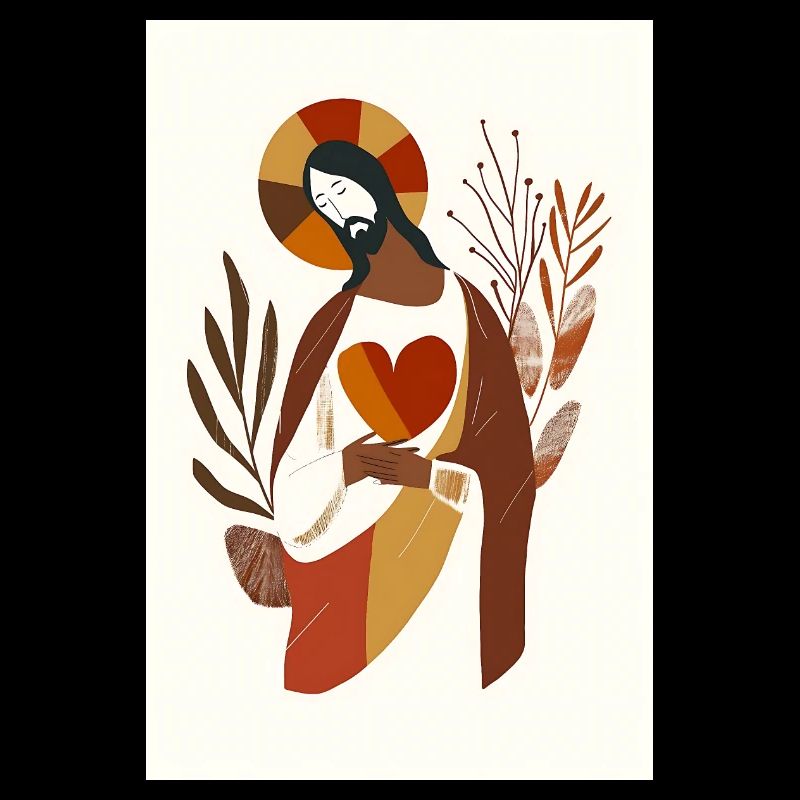 Jesus Canvas Print, Digital Download, Neutrals