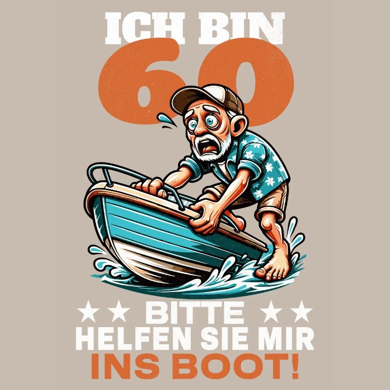ICH BIN 60 BITTE HELFEN SIE MIR INS BOOT