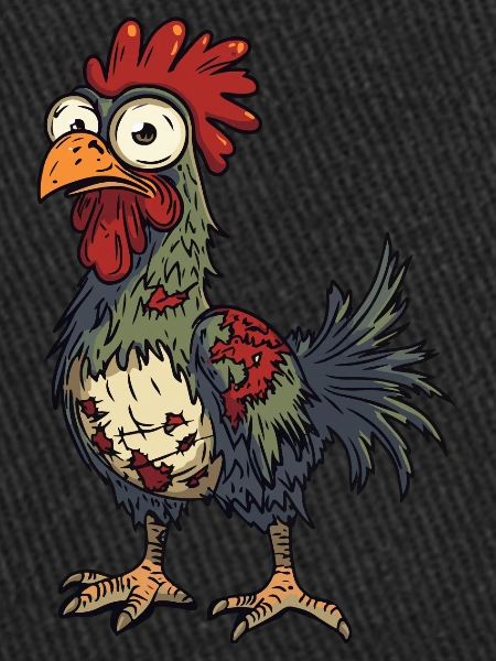 Coq Halloween Drôle Zombie