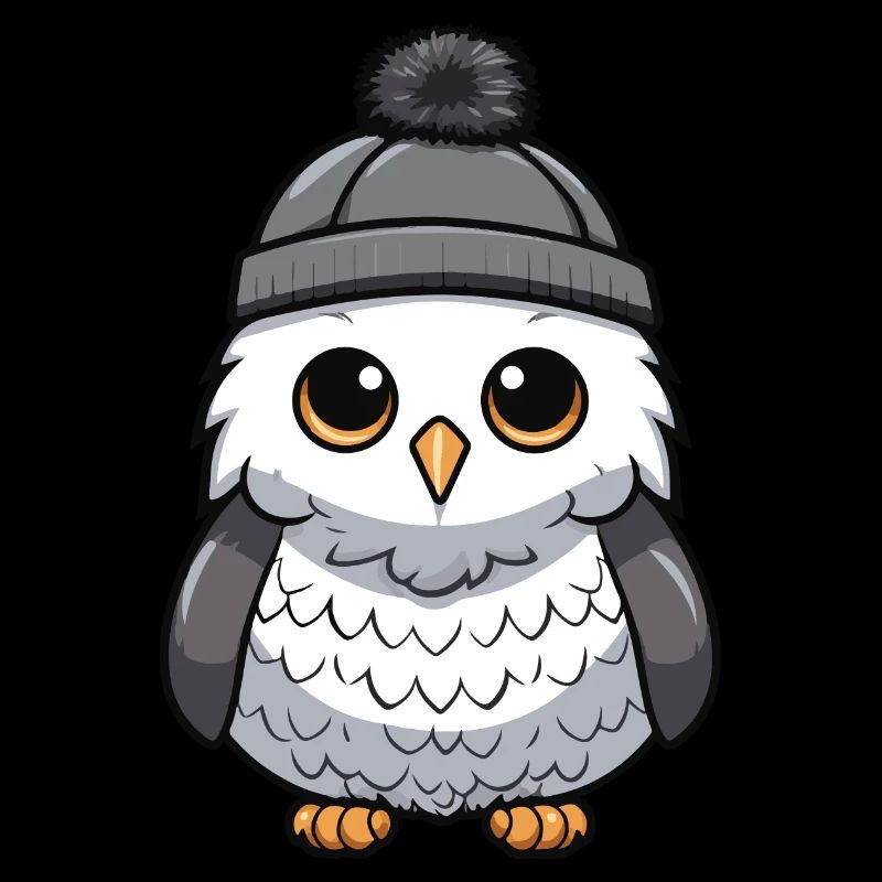 Eule Winter Comic Niedlich