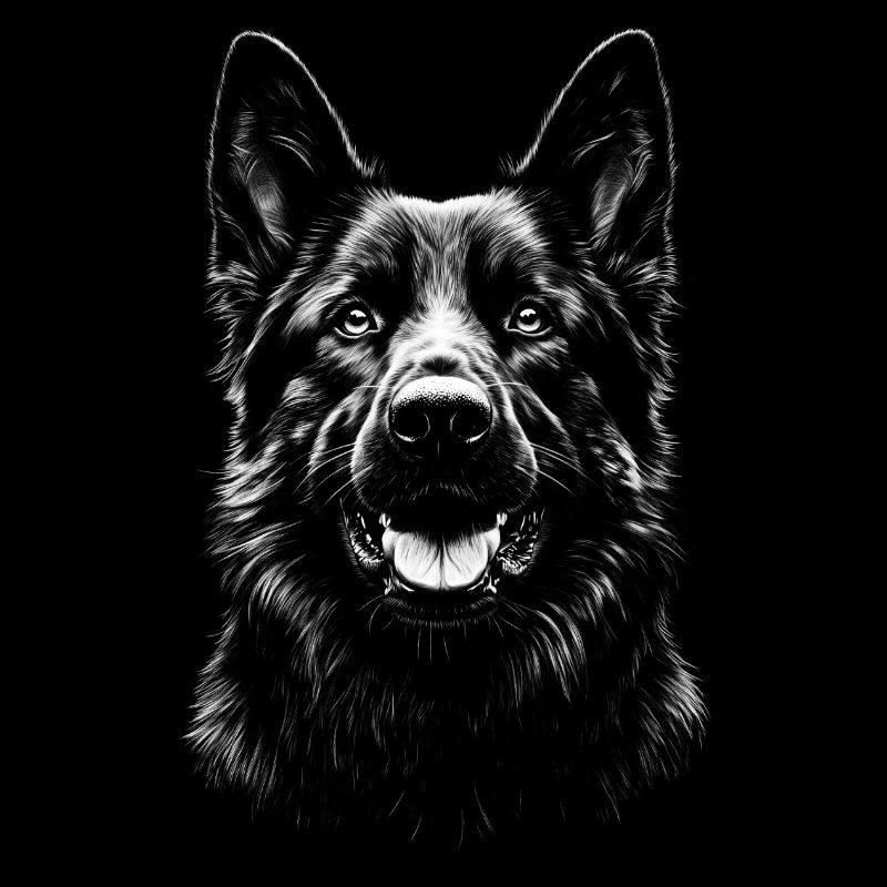 Deutscher Schäferhund Portrait Hunde Hund