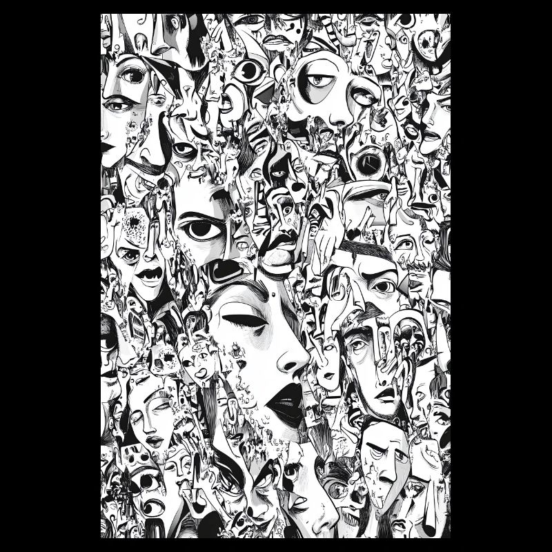 Masken-Mosaik: Gesichtskarussell