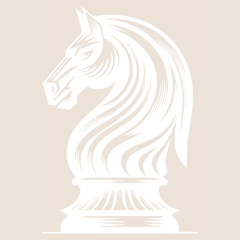 croquis de cheval d'échecs dessin de pièce de cavalier