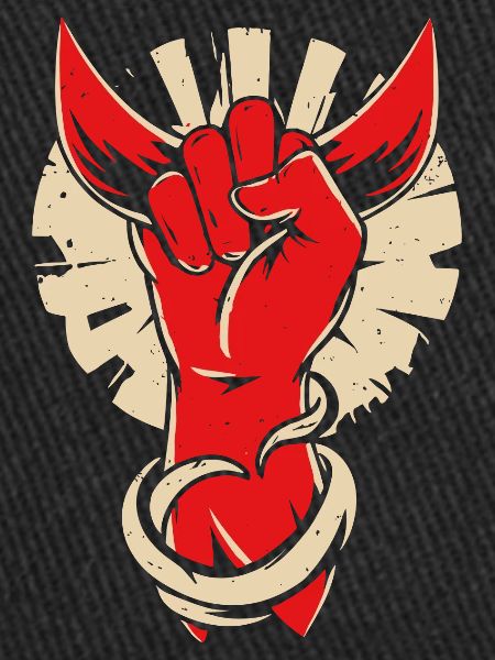 Devil horns hand