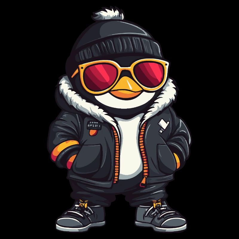 Pinguin Cool Comic