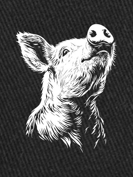 Silhouette de cochon mignon