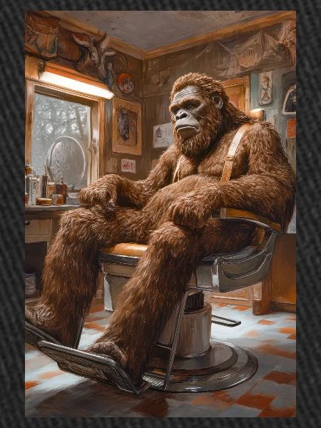 Sasquatch chez le barbier