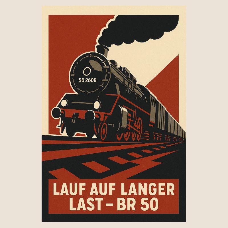 Railway Run on Long Load Freight Train