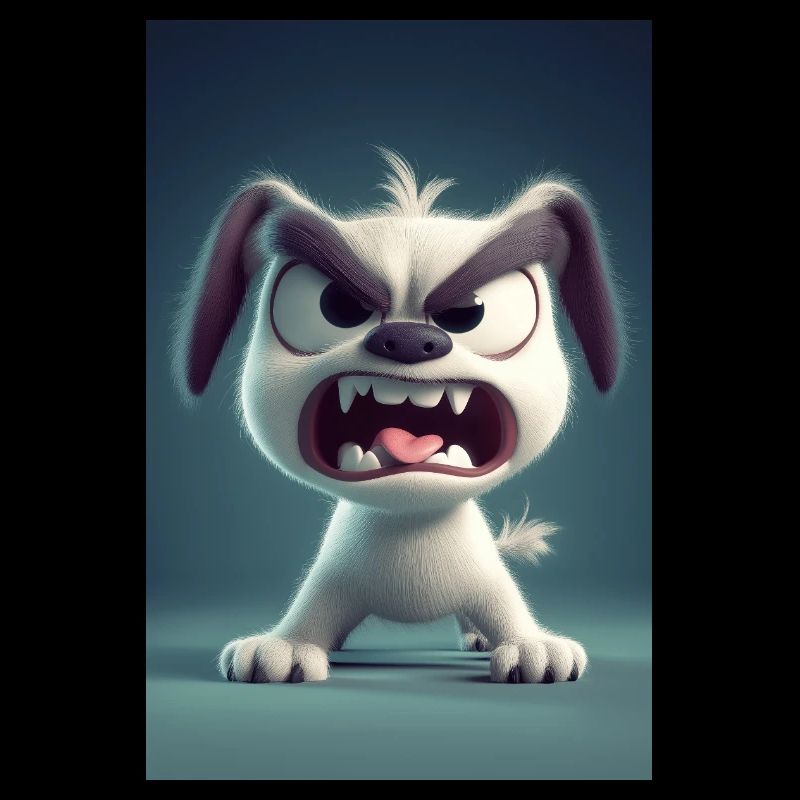 Mode Rage de chien de dessin animé