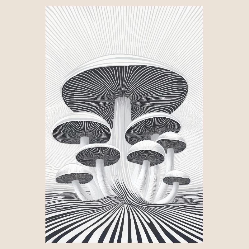 Forêt de champignons optiques