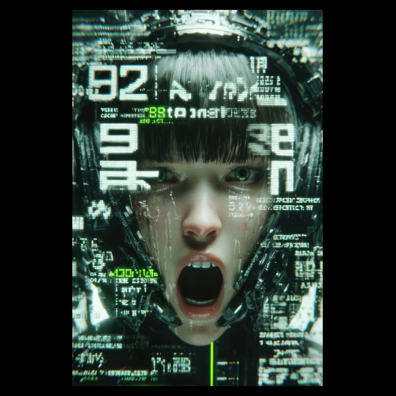 Cyberpunk Digital Scream
