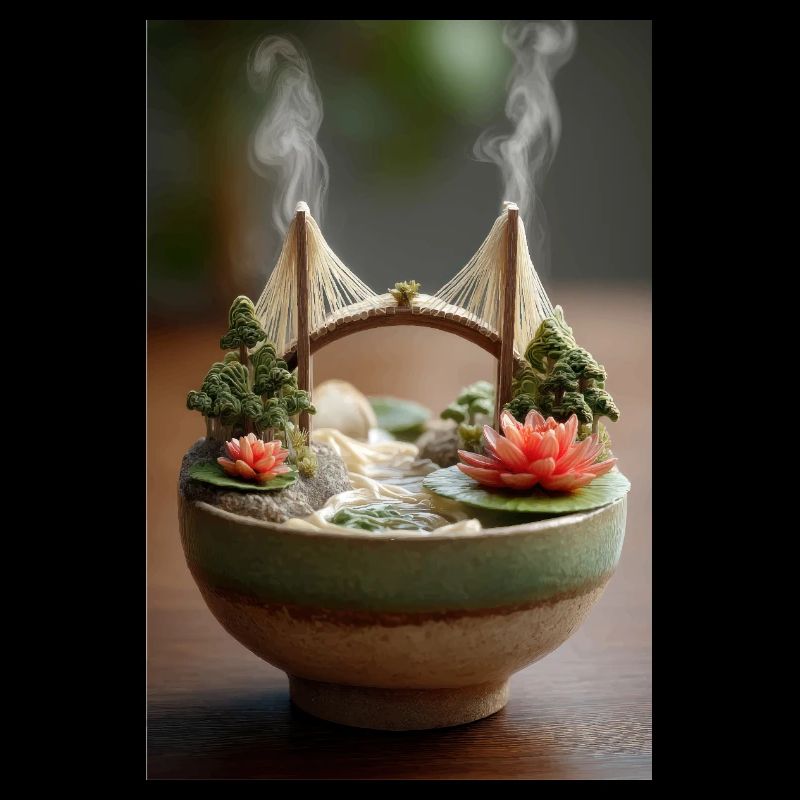 Ramen Bridge Art Schale