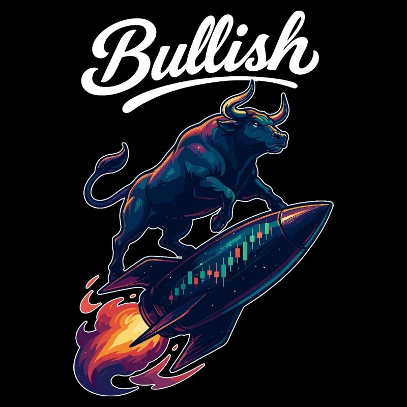 Aktien Bulle Stier Chart Gewinn Rakete Geschenk