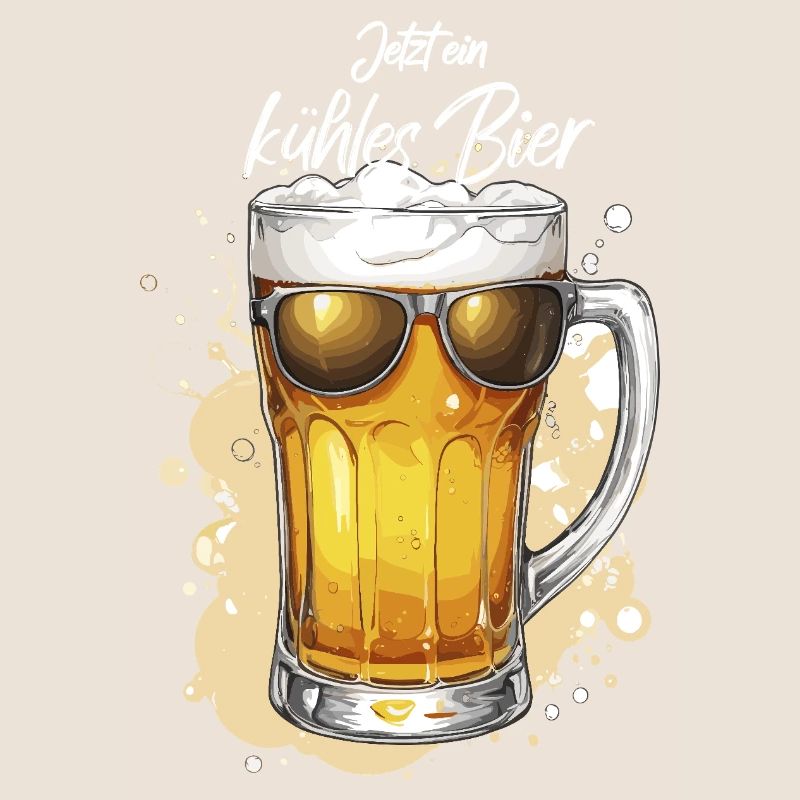 Bier mit Sonnenbrille kühles Bierchen Bierparty