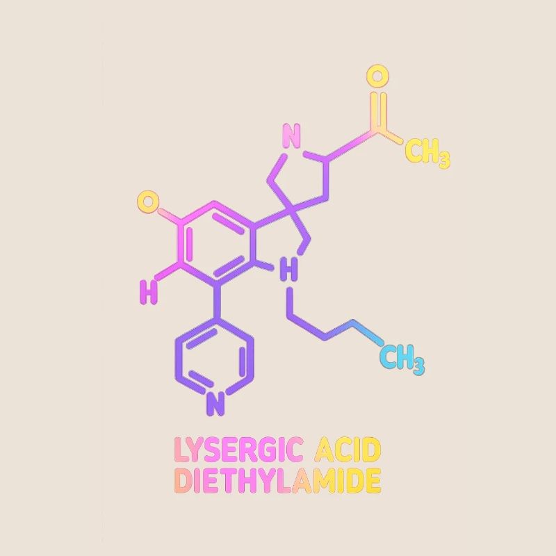 Psychedelic Molecular Art LSD