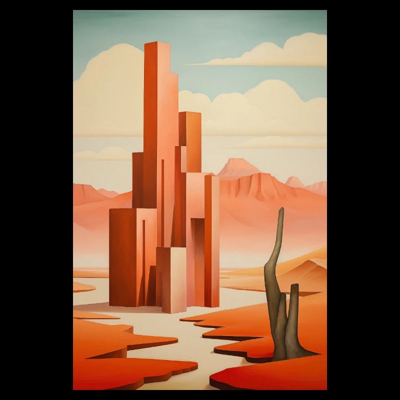 Illustration einer Wüstenlandschaft