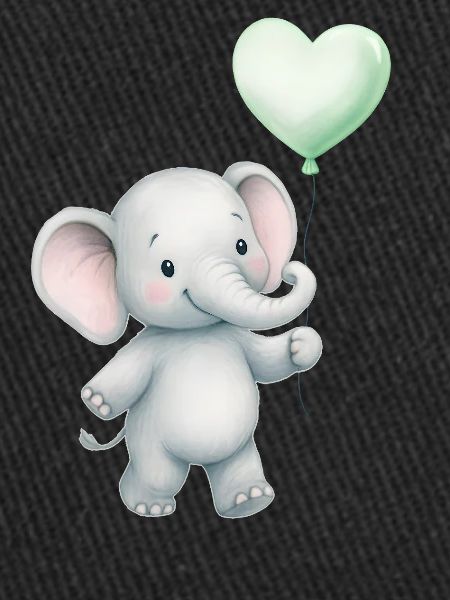 Eléphant avec ballon coeur