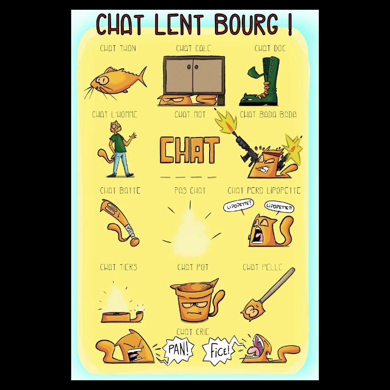 Chat lent bourg