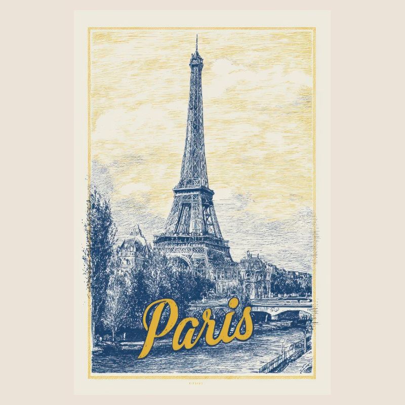 Pariser Eiffel-Bauplan