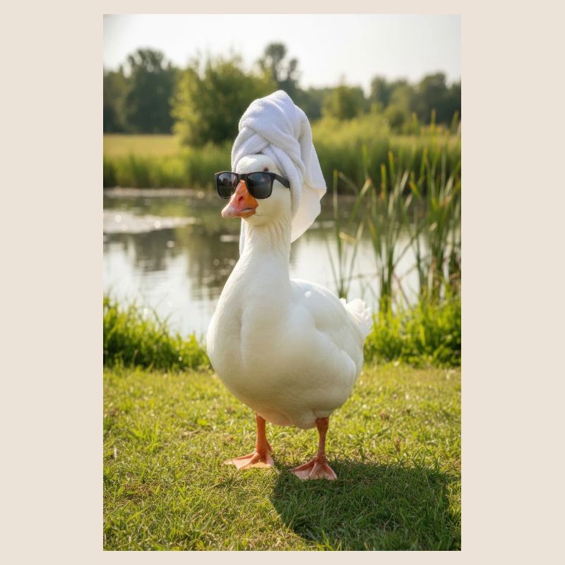 Spa Duck with Sunglasses