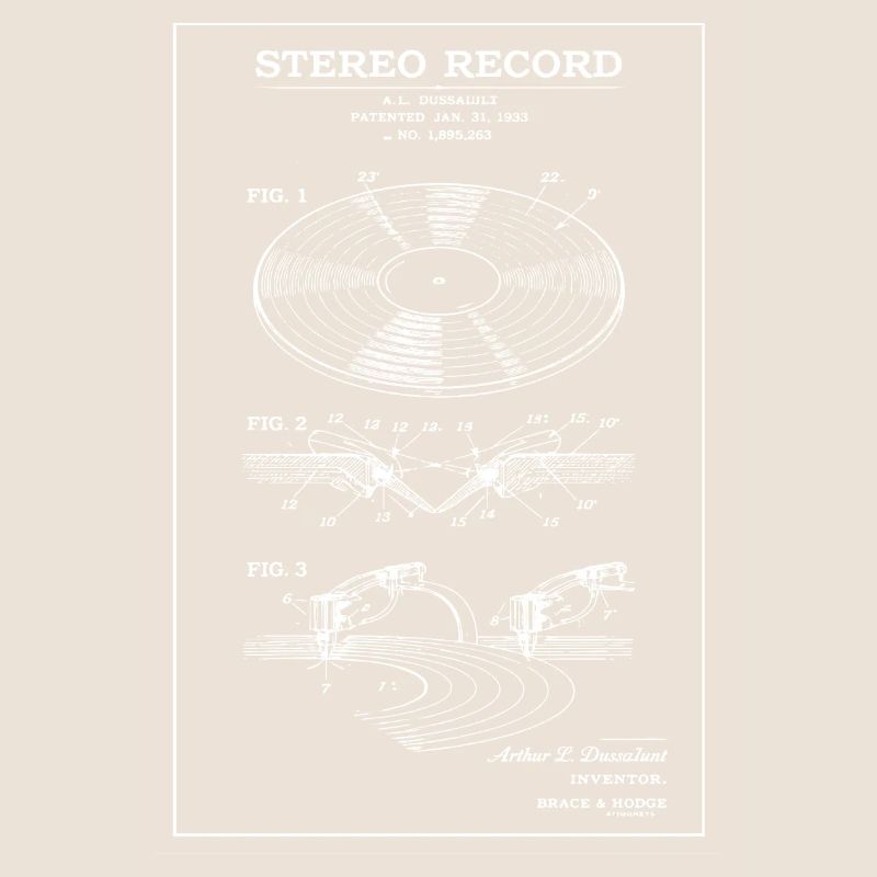 Schéma stéréo vinyle vintage