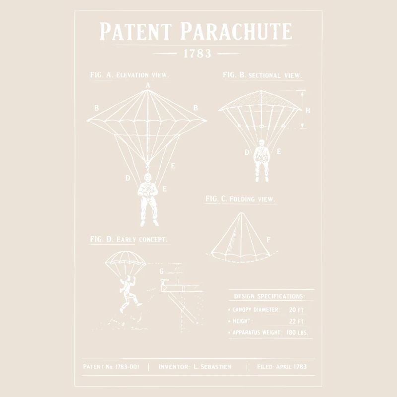 Plan de parachute breveté