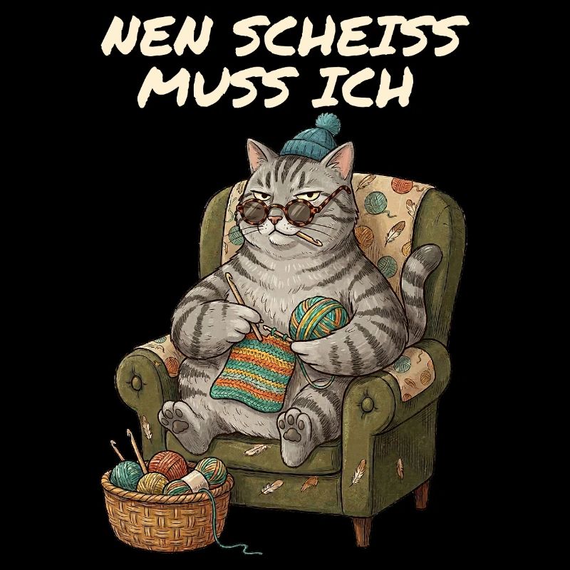 Lustiger Spruch Katzen Mama Häkeln
