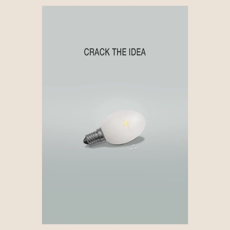 Affiche de pensée créative Crack The Idea