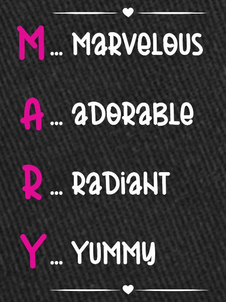 Mary Name Acrostic