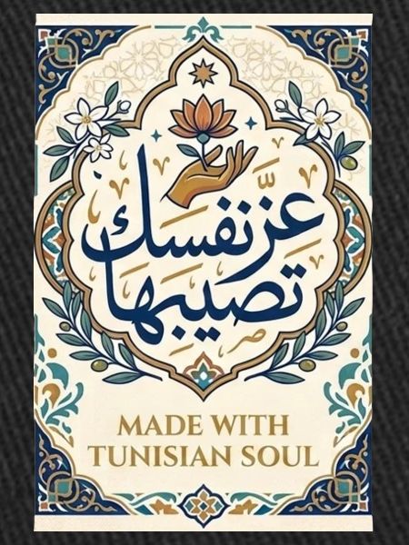 عز نفسك تصيبهاMade With Tunisian Soul Calligraphy