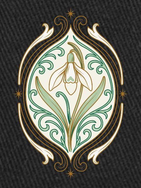 Jugendstil Iris Ornament