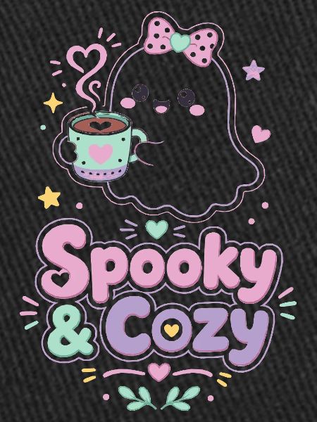 Spooky & Cozy Geist mit Kaffee