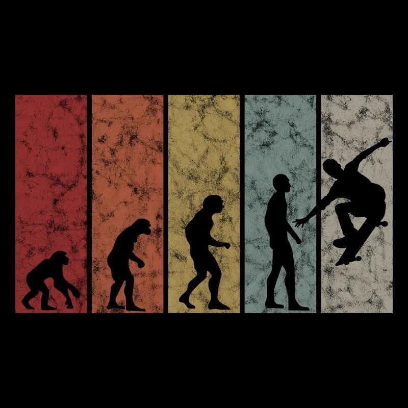 Skateboarder Skateboard Skater Skate Evolution