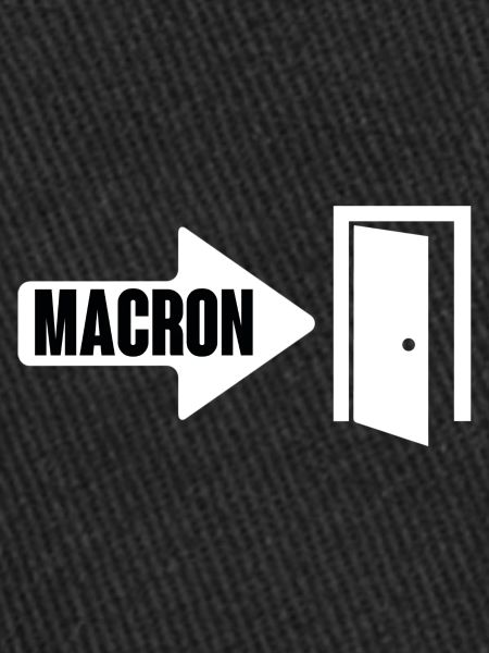 Macron wears it