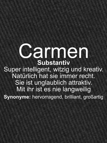 Nom Définition Carmen