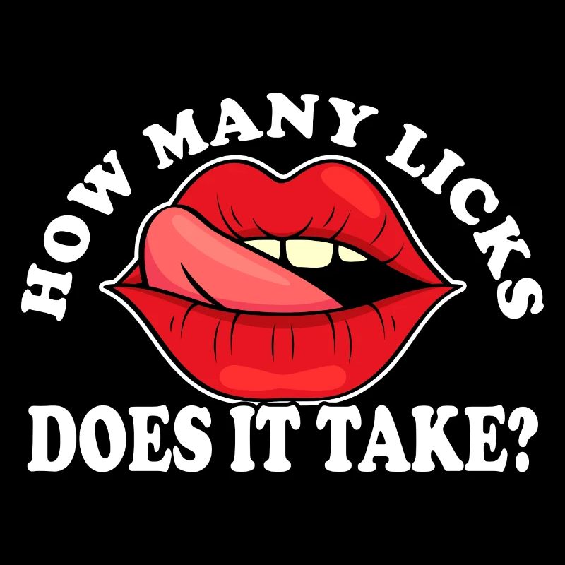 Adult Joke How Many Licks Does It Take Retro