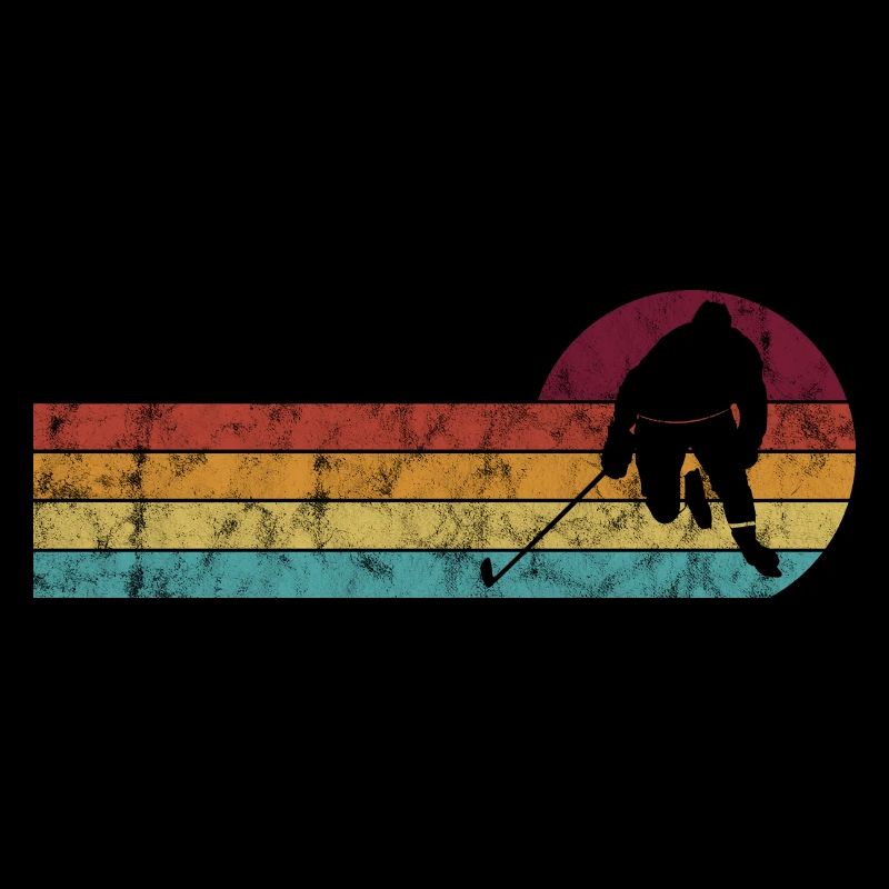 Eishockey im retro oder vintage Style für Kinder