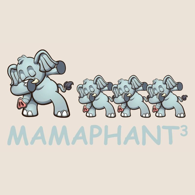 Schwanger werdene Mutter Drillinge Elefant