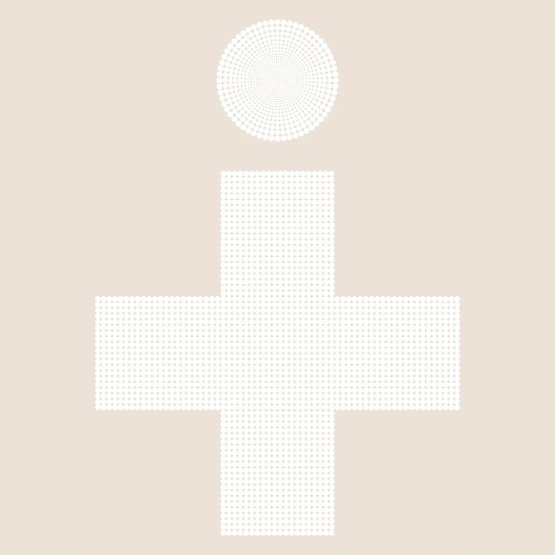 Croix avec des points beau style graphique