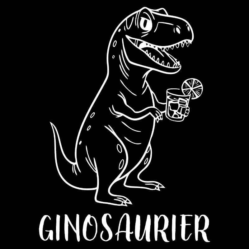 Ginosaurier - lustiger T-rex Dino mit Gin