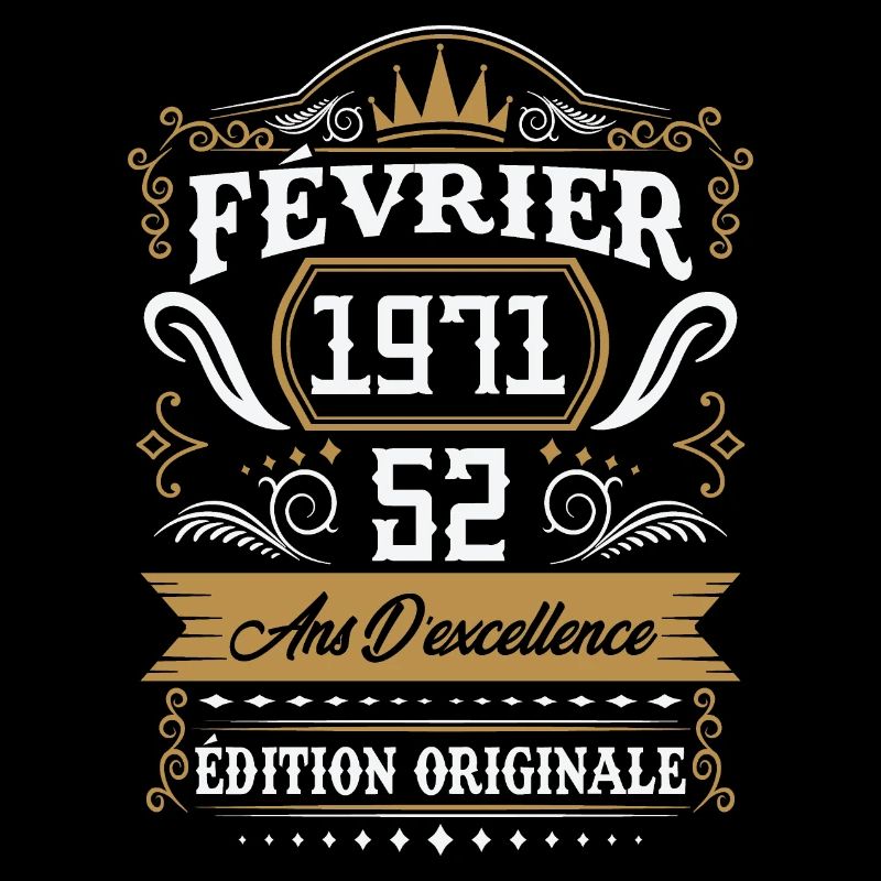 Février 1971 52 Ans Rétro Cadeau D'anniversaire